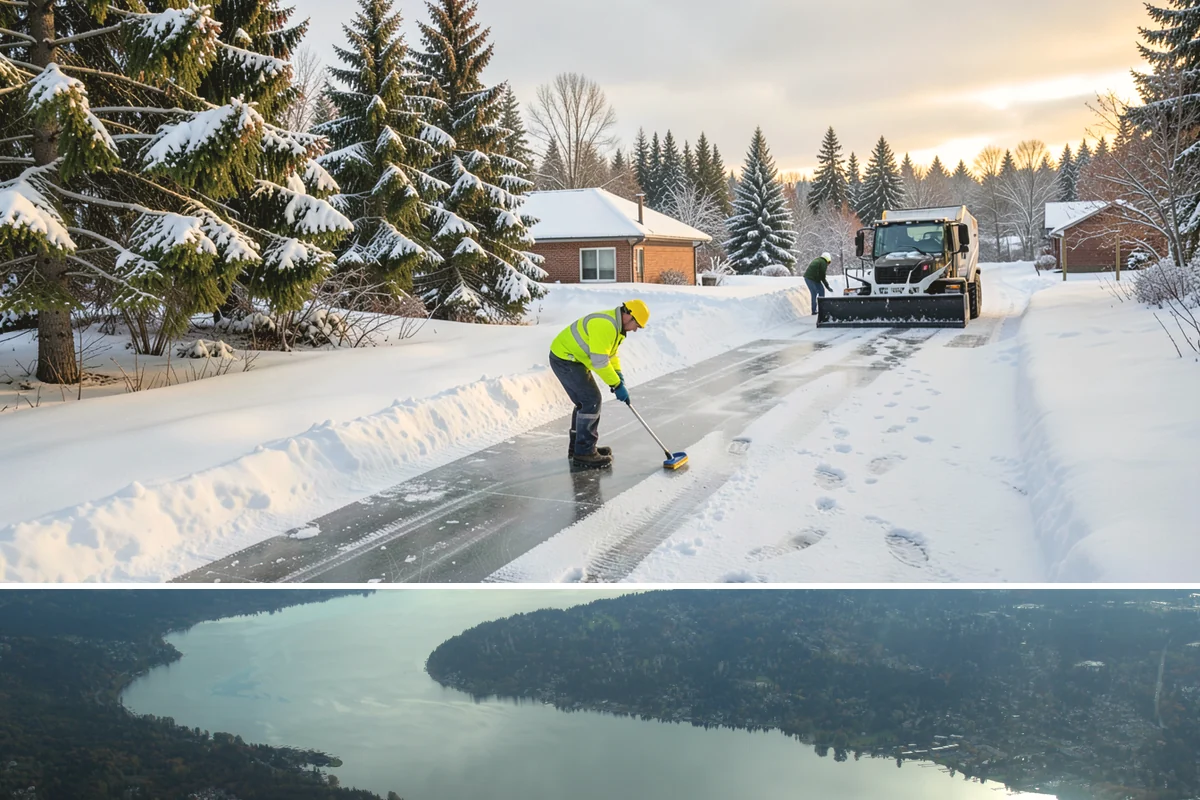 Off-Site Snow Hauling in Sammamish, King County, WA - Off-site snow hauling is called for after heavy or repeated storms leave a constrained property with no place to put more snow.