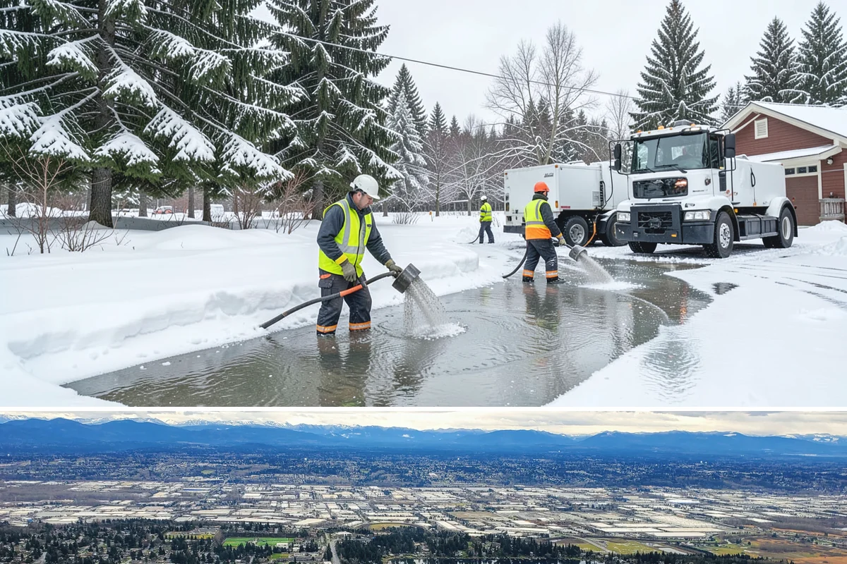 Off-Site Snow Hauling in SeaTac, King County, WA - Off-site snow hauling is called for after heavy or repeated storms leave a constrained property with no place to put more snow.