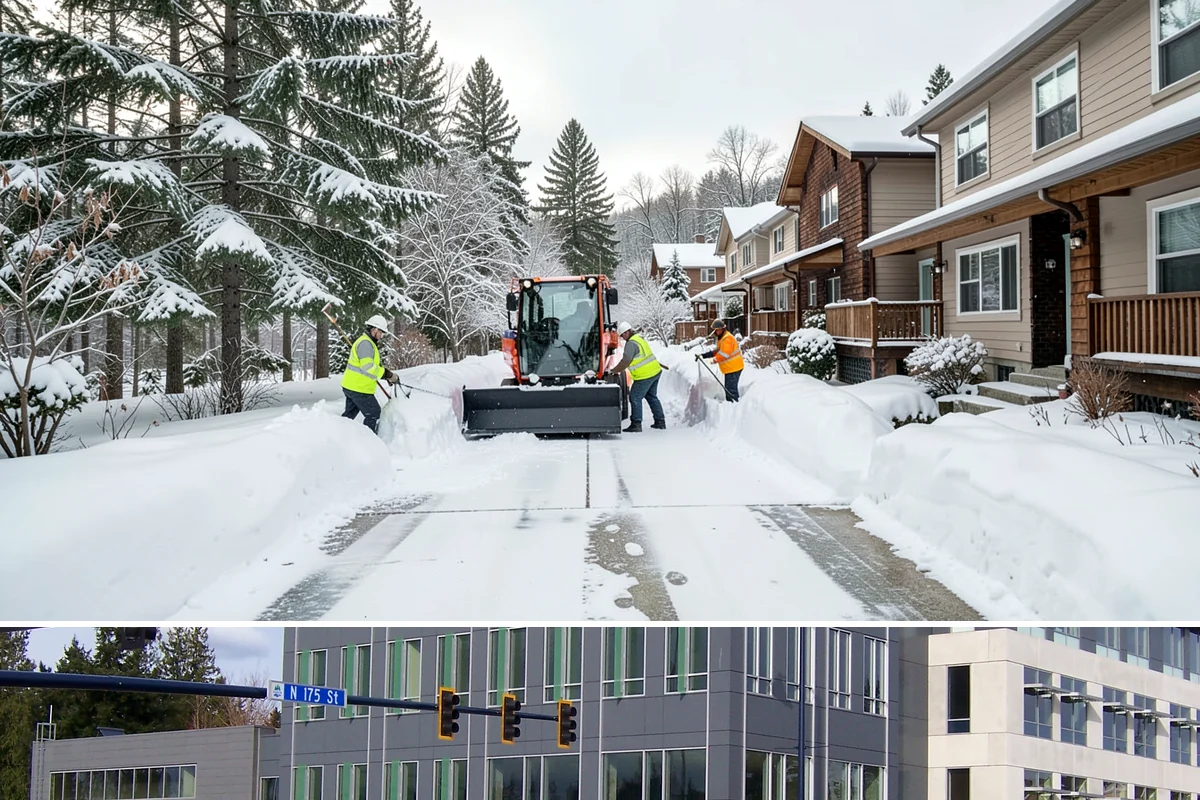 Off-Site Snow Hauling in Shoreline, King County, WA - Off-site snow hauling is called for after heavy or repeated storms leave a constrained property with no place to put more snow.