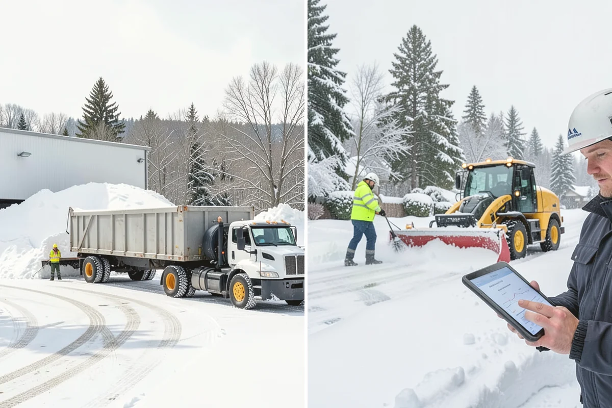 Off-Site Snow Hauling in Steilacoom, Pierce County, WA - Estimate volume and required truckloads