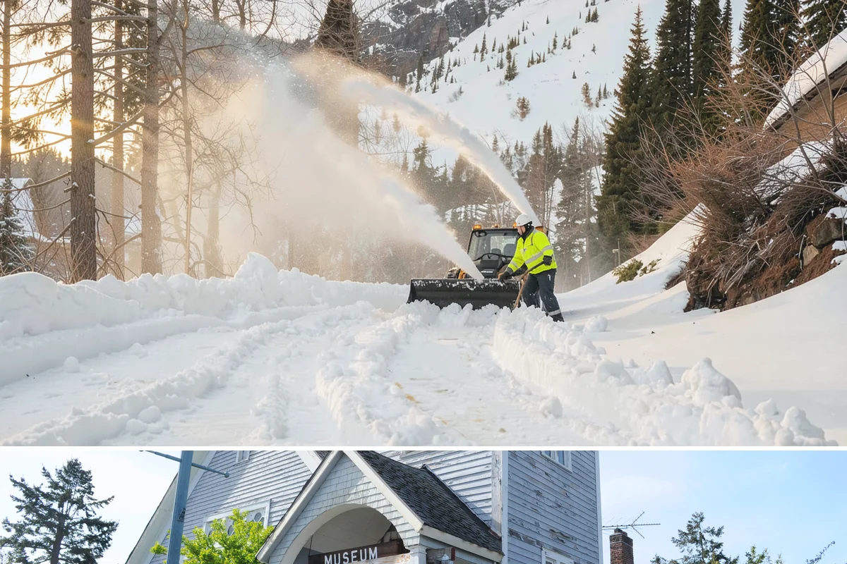 Off-Site Snow Hauling in Steilacoom, Pierce County, WA - Off-site snow hauling is called for after heavy or repeated storms leave a constrained property with no place to put more snow.