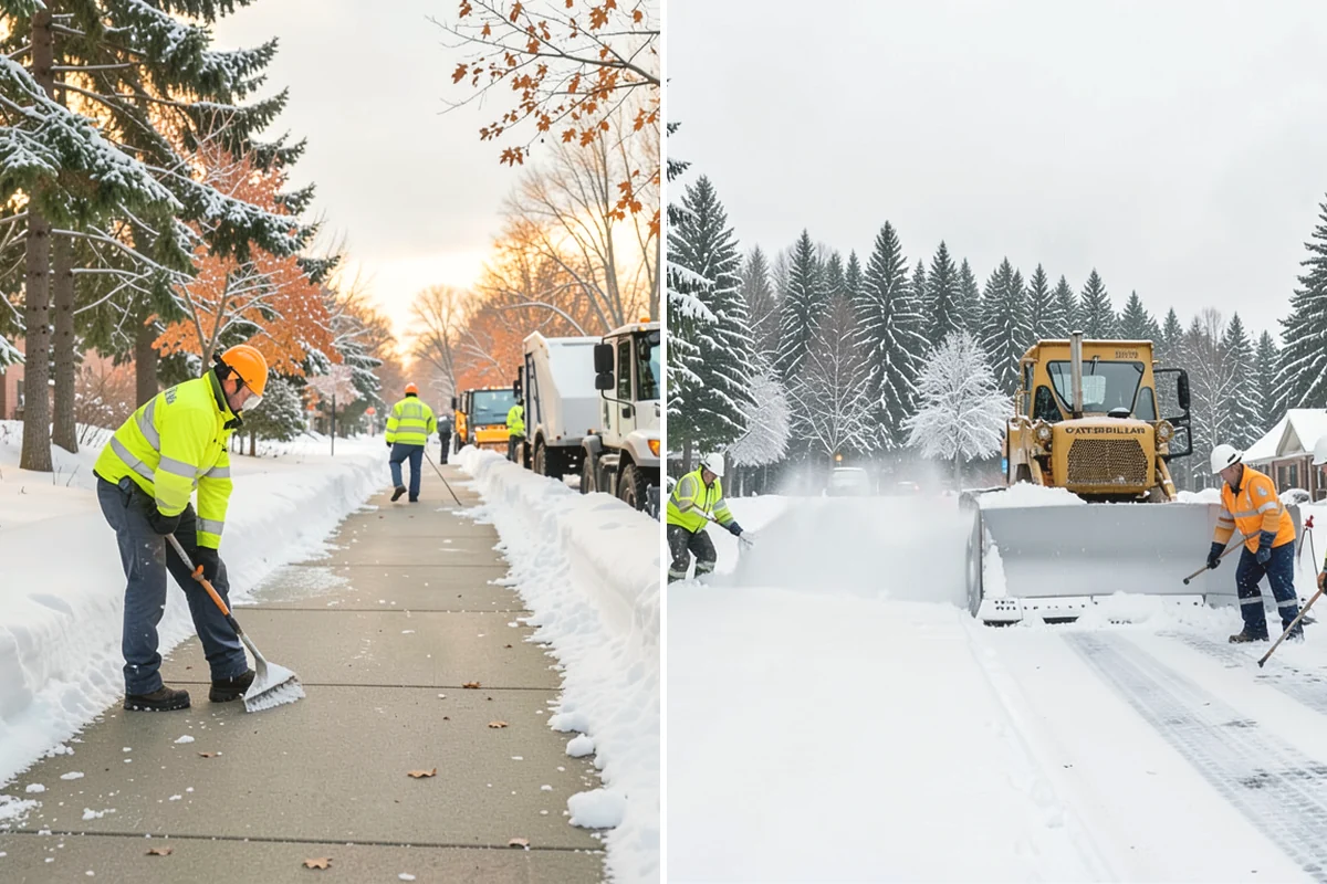 Office Building Deicing in Anacortes, Skagit County, WA - Assess entrances, plaza walks, stairs, and parking with building management