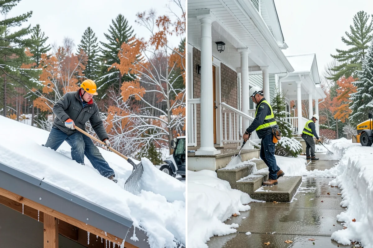 Office Building Deicing in Arlington, Snohomish County, WA - Assess entrances, plaza walks, stairs, and parking with building management