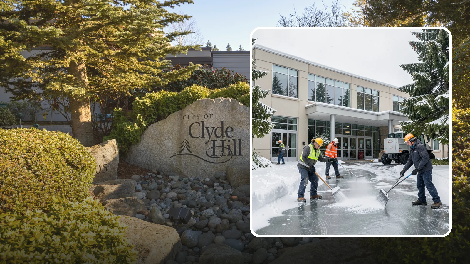 Office Building Deicing in Clyde Hill, King County, WA - Deicing that keeps office-building entrances, plaza walks, and employee lots clear so staff and clients arrive safely on frozen...