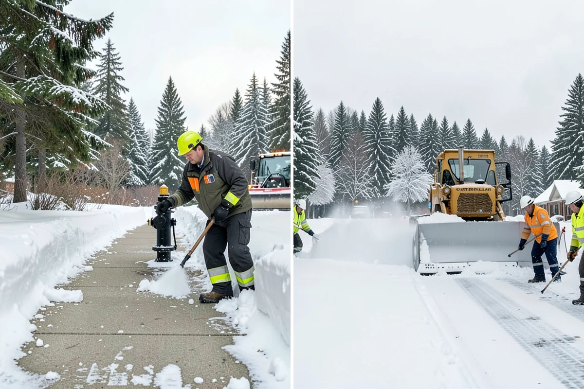 Office Building Deicing in Clyde Hill, King County, WA - Assess entrances, plaza walks, stairs, and parking with building management