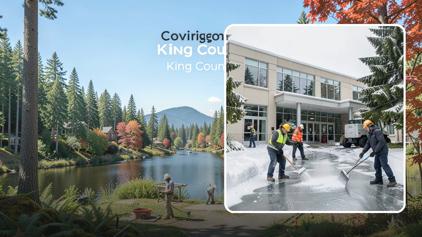 Office Building Deicing in Covington, King County, WA - Deicing that keeps office-building entrances, plaza walks, and employee lots clear so staff and clients arrive safely on frozen...