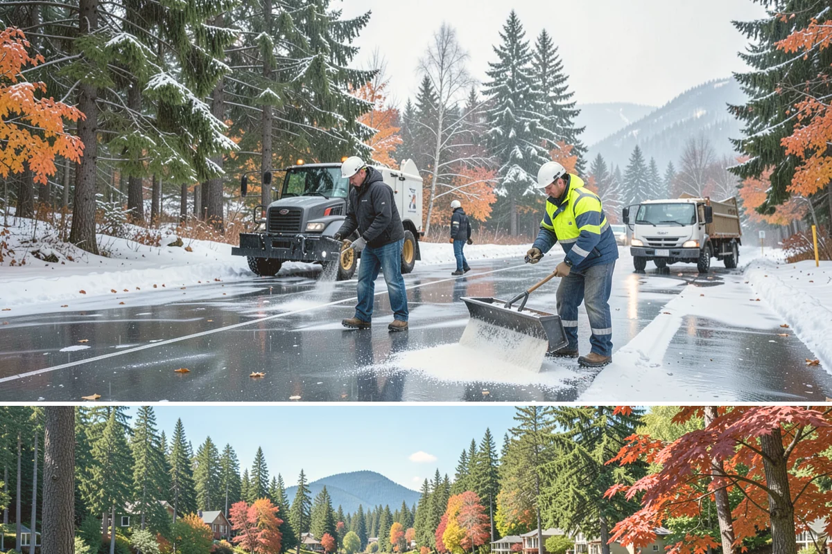 Office Building Deicing in Covington, King County, WA - Service is active from late fall through early spring, with the greatest demand during weekday freezing-rain events that threaten...