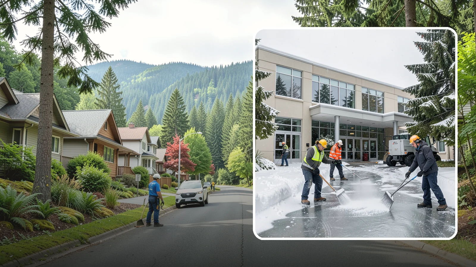 Office Building Deicing in Darrington, Snohomish County, WA - Deicing that keeps office-building entrances, plaza walks, and employee lots clear so staff and clients arrive safely on frozen...
