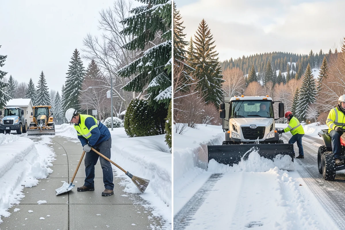 Office Building Deicing in Des Moines, King County, WA - Assess entrances, plaza walks, stairs, and parking with building management