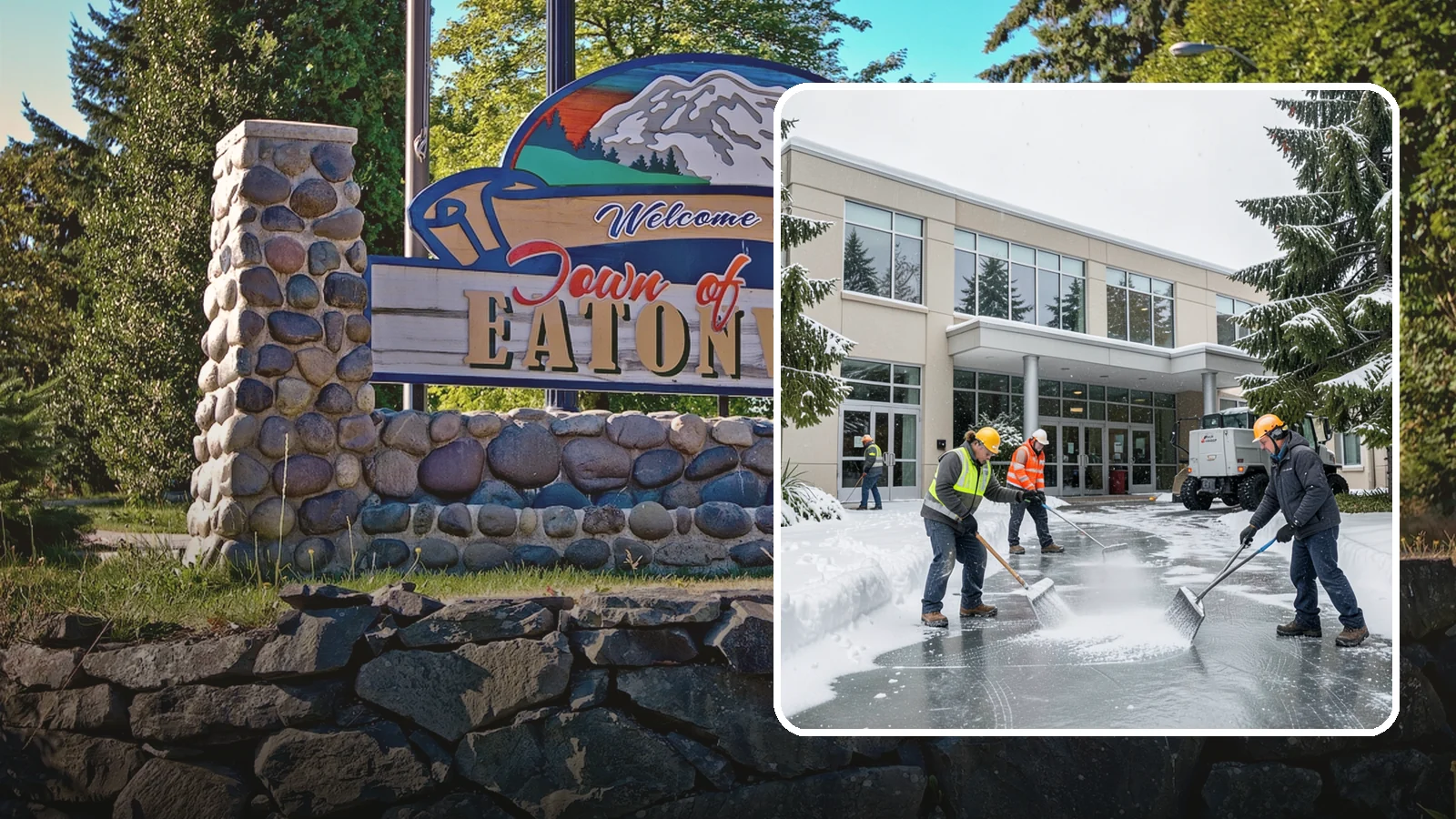 Office Building Deicing in Eatonville, Pierce County, WA - Deicing that keeps office-building entrances, plaza walks, and employee lots clear so staff and clients arrive safely on frozen...