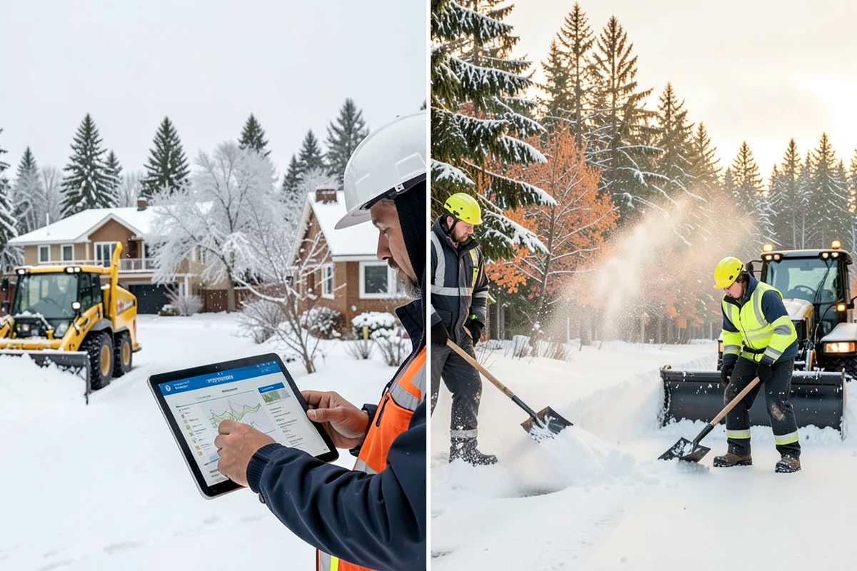 Office Building Deicing in Everett, Snohomish County, WA - Assess entrances, plaza walks, stairs, and parking with building management
