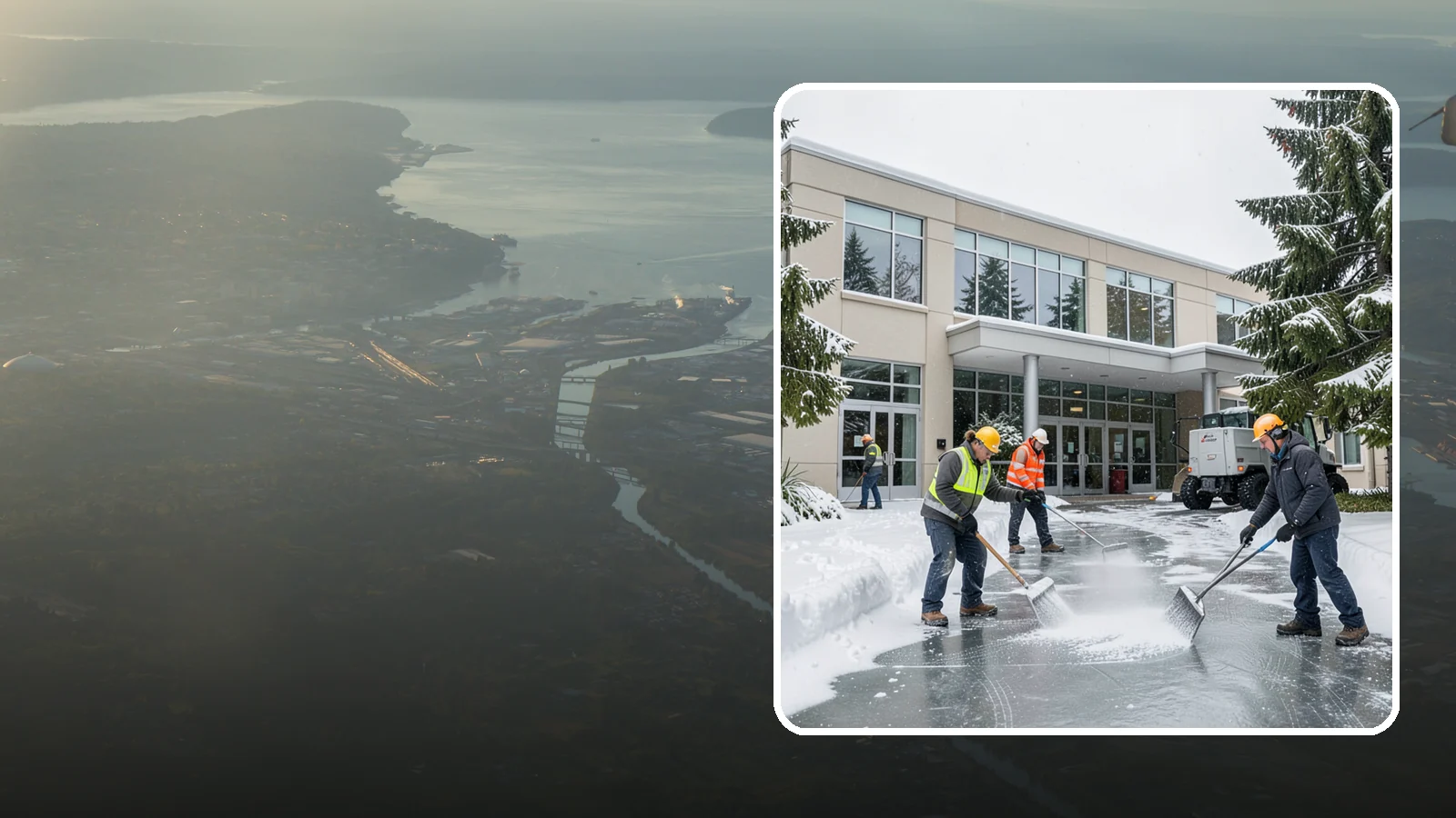Office Building Deicing in Fife, Pierce County, WA - Deicing that keeps office-building entrances, plaza walks, and employee lots clear so staff and clients arrive safely on frozen...