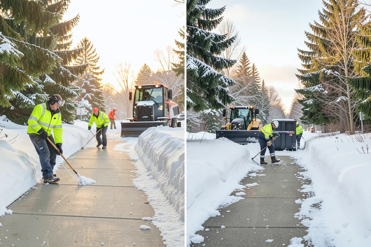 Office Building Deicing in Hamilton, Skagit County, WA - Assess entrances, plaza walks, stairs, and parking with building management