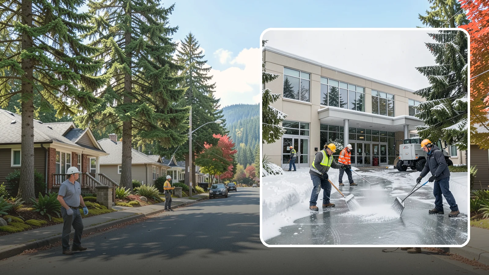 Office Building Deicing in Hunts Point, King County, WA - Deicing that keeps office-building entrances, plaza walks, and employee lots clear so staff and clients arrive safely on frozen...