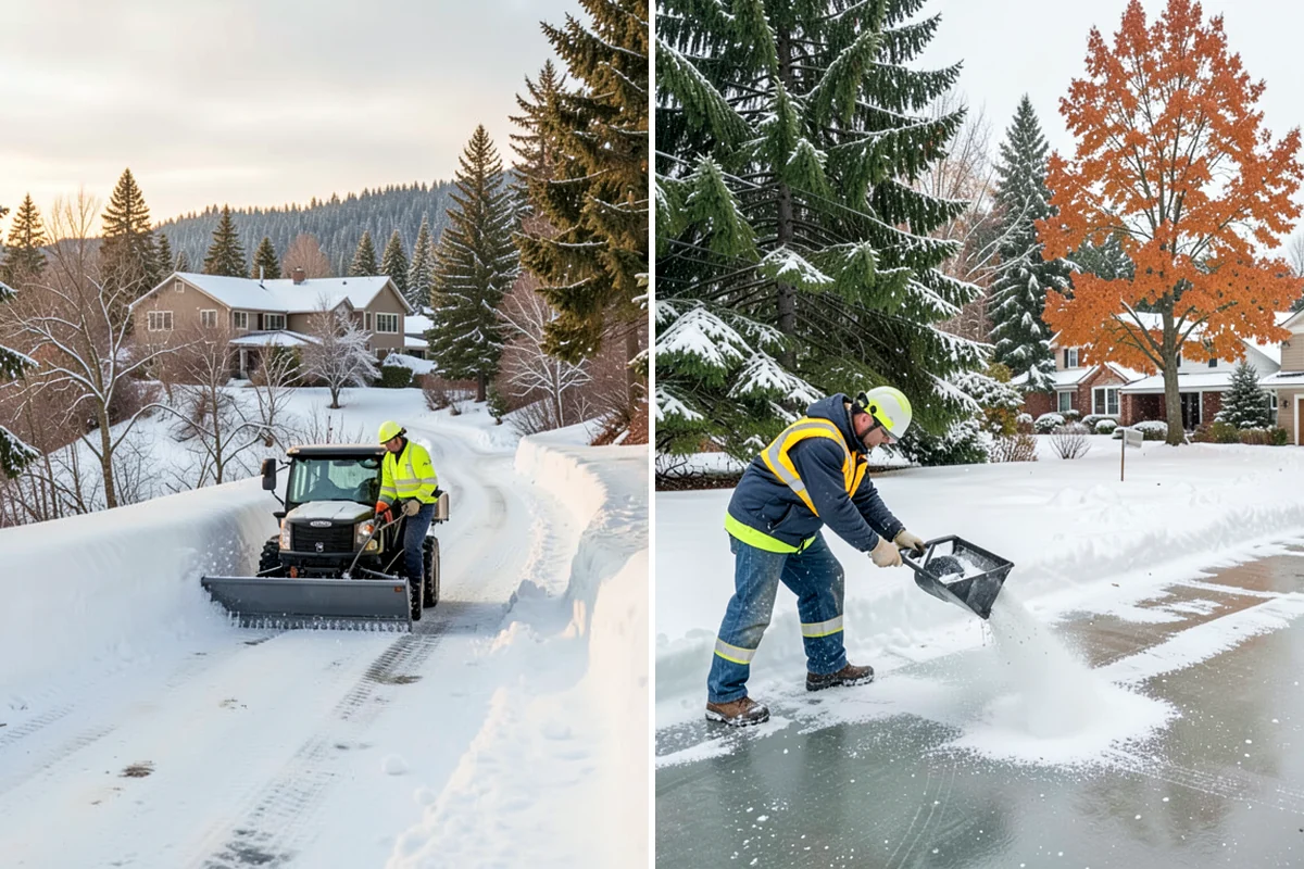 Office Building Deicing in Kenmore, King County, WA - Assess entrances, plaza walks, stairs, and parking with building management