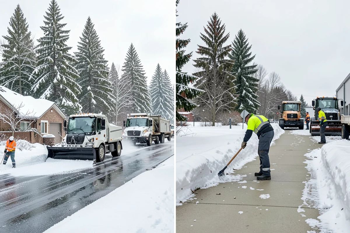 Office Building Deicing in Lake Forest Park, King County, WA - Assess entrances, plaza walks, stairs, and parking with building management