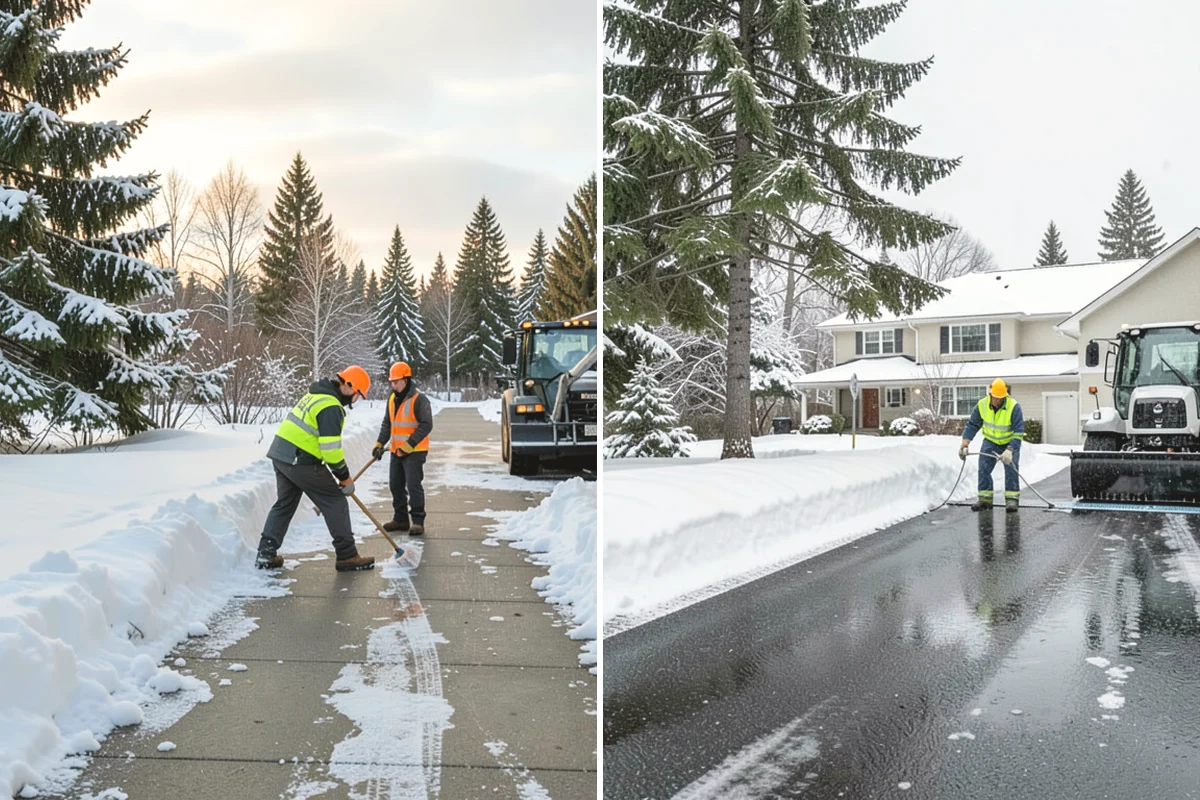 Office Building Deicing in Lake Stevens, Snohomish County, WA - Assess entrances, plaza walks, stairs, and parking with building management