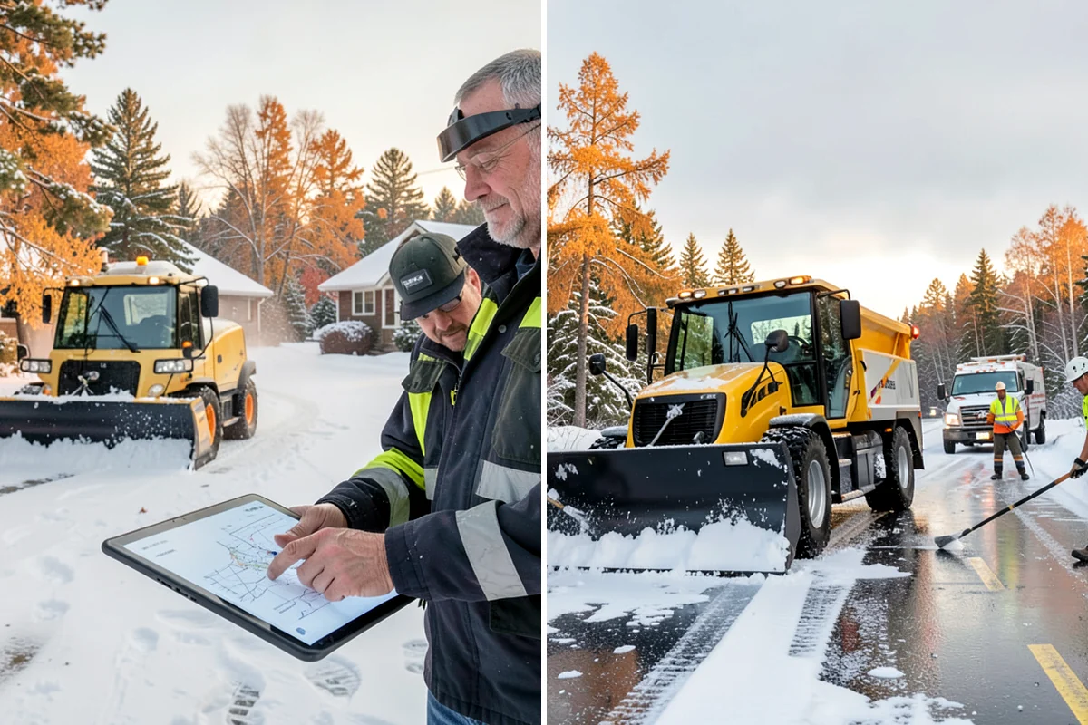 Office Building Deicing in Lakewood, Pierce County, WA - Assess entrances, plaza walks, stairs, and parking with building management
