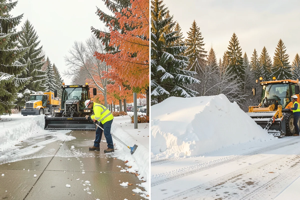 Office Building Deicing in Lynnwood, Snohomish County, WA - Assess entrances, plaza walks, stairs, and parking with building management