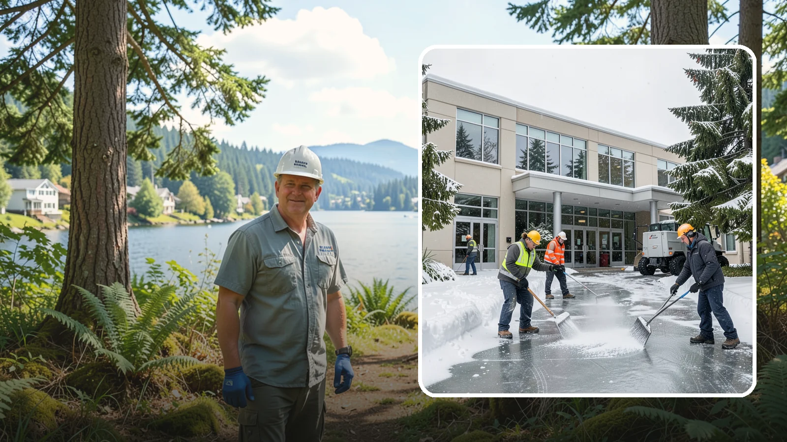 Office Building Deicing in Milton, King County, WA - Deicing that keeps office-building entrances, plaza walks, and employee lots clear so staff and clients arrive safely on frozen...