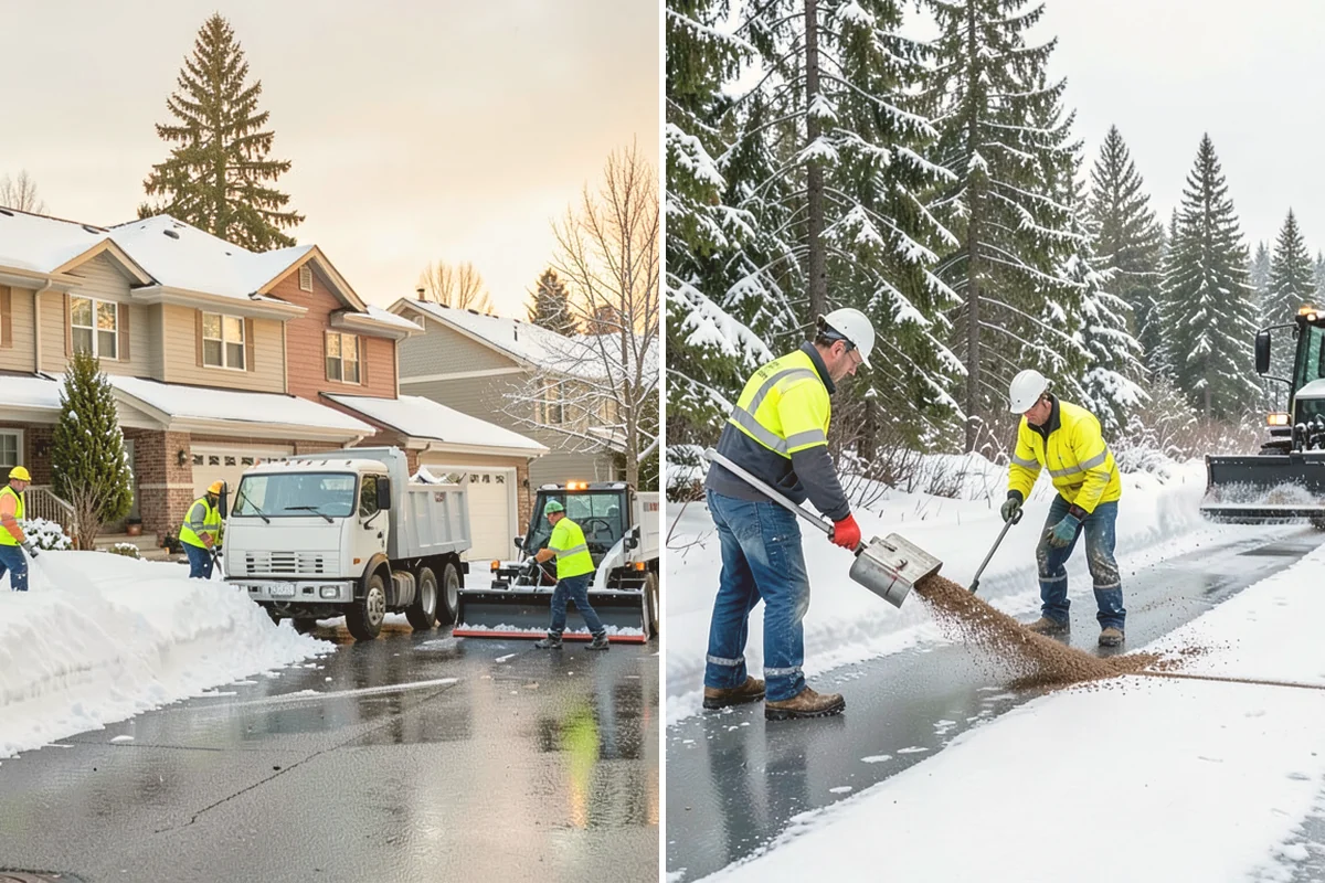Office Building Deicing in Milton, King County, WA - Assess entrances, plaza walks, stairs, and parking with building management