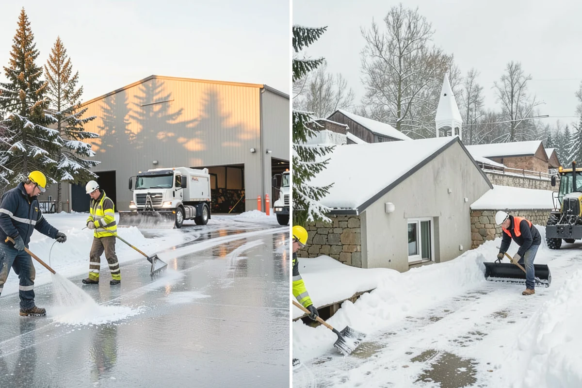 Office Building Deicing in Mountlake Terrace, Snohomish County, WA - Assess entrances, plaza walks, stairs, and parking with building management