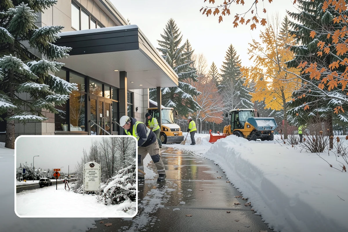 Office Building Deicing in Newcastle, King County, WA - Ensures a safe, professional entrance for staff and clients