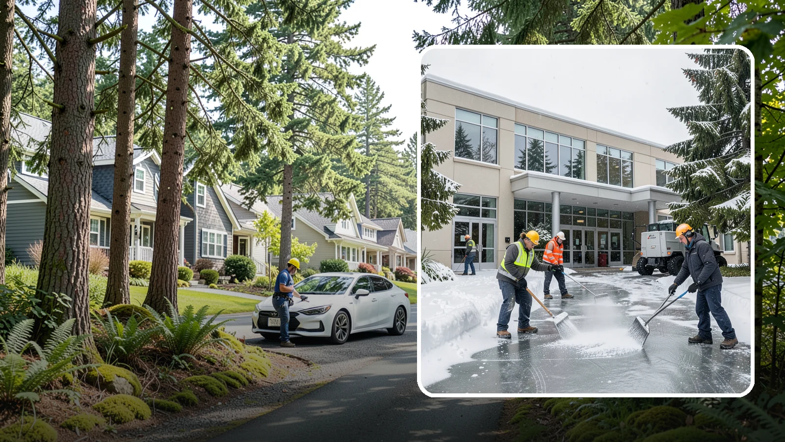 Office Building Deicing in Normandy Park, King County, WA - Deicing that keeps office-building entrances, plaza walks, and employee lots clear so staff and clients arrive safely on frozen...
