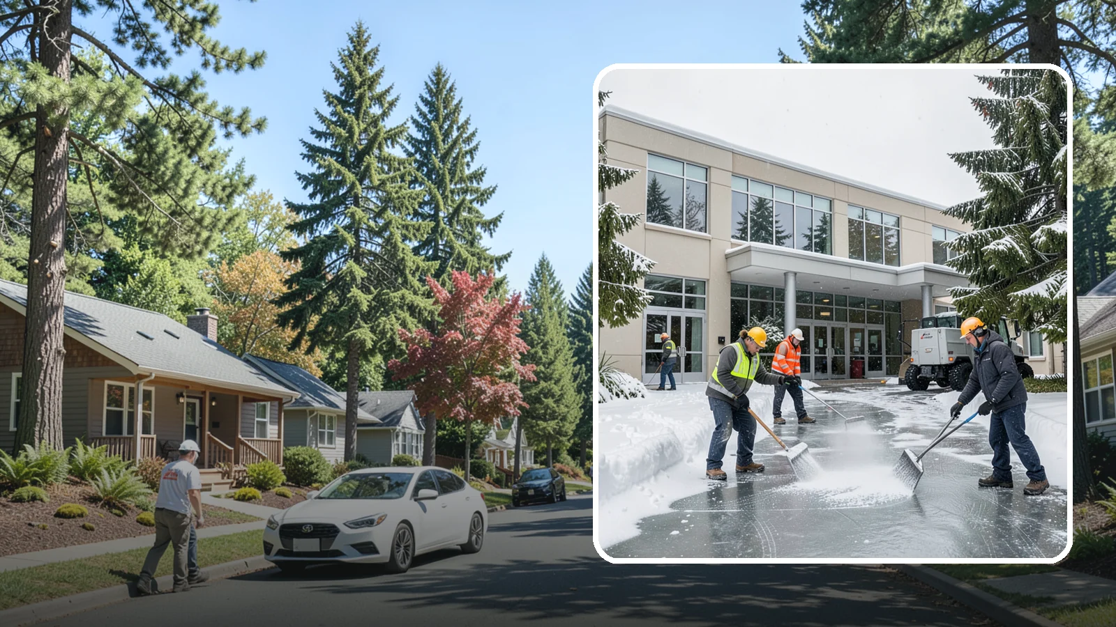 Office Building Deicing in Orting, Pierce County, WA - Deicing that keeps office-building entrances, plaza walks, and employee lots clear so staff and clients arrive safely on frozen...
