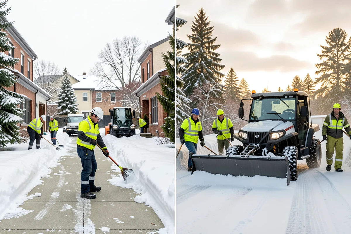 Office Building Deicing in Pacific, King County, WA - Assess entrances, plaza walks, stairs, and parking with building management
