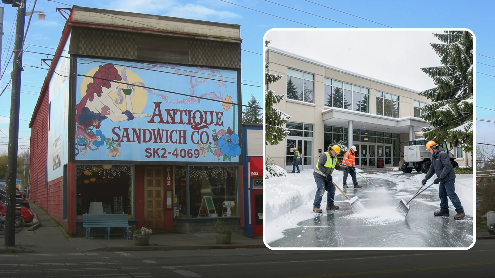 Office Building Deicing in Ruston, Pierce County, WA - Deicing that keeps office-building entrances, plaza walks, and employee lots clear so staff and clients arrive safely on frozen...