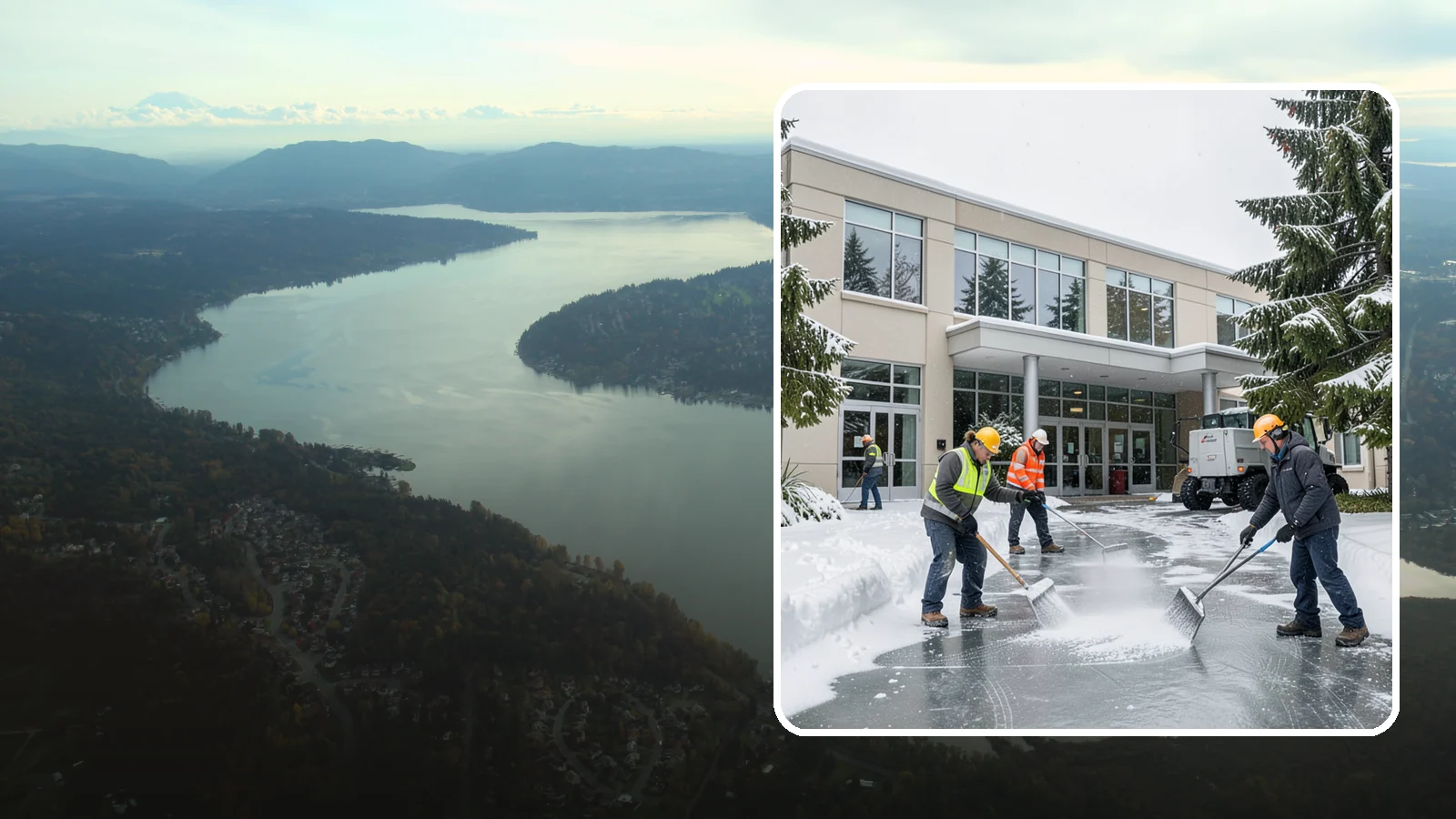 Office Building Deicing in Sammamish, King County, WA - Deicing that keeps office-building entrances, plaza walks, and employee lots clear so staff and clients arrive safely on frozen...