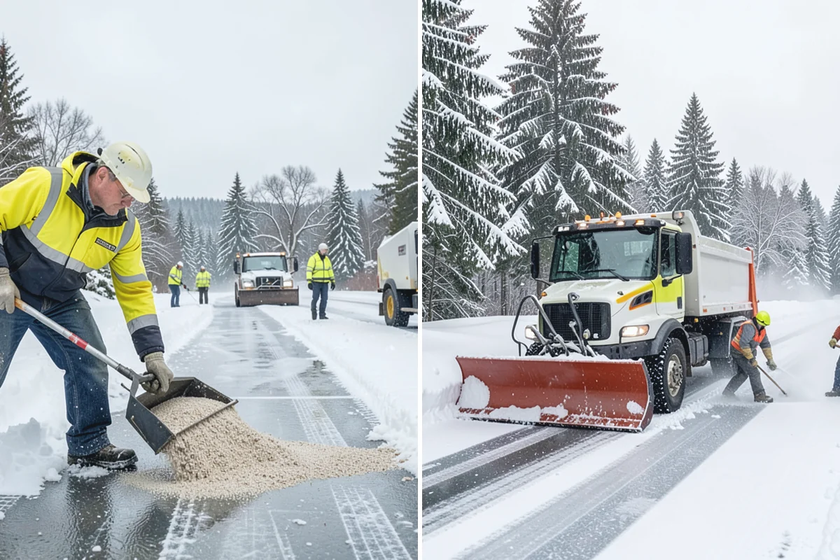 Office Building Deicing in South Prairie, Pierce County, WA - Assess entrances, plaza walks, stairs, and parking with building management