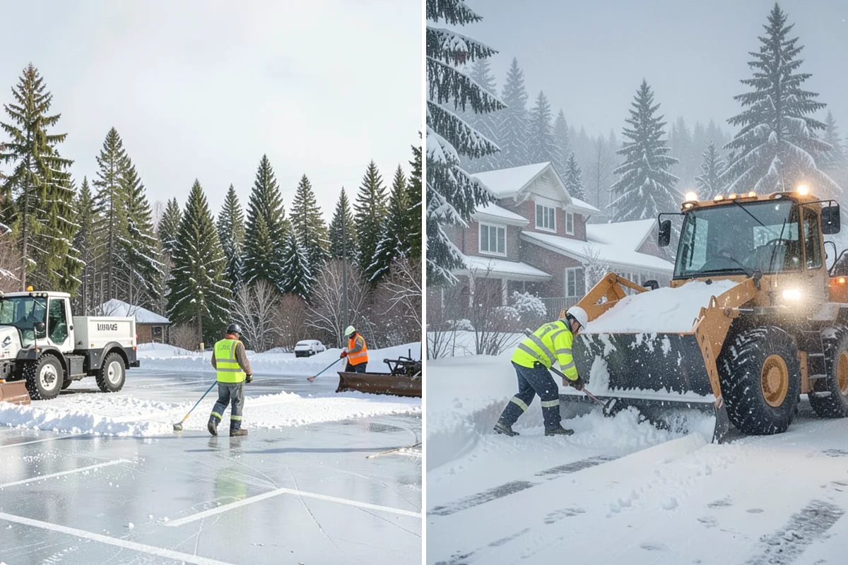 Office Building Deicing in University Place, Pierce County, WA - Assess entrances, plaza walks, stairs, and parking with building management