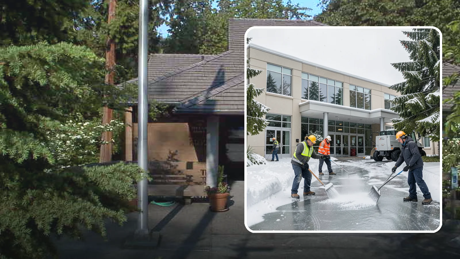 Office Building Deicing in Yarrow Point, King County, WA - Deicing that keeps office-building entrances, plaza walks, and employee lots clear so staff and clients arrive safely on frozen...