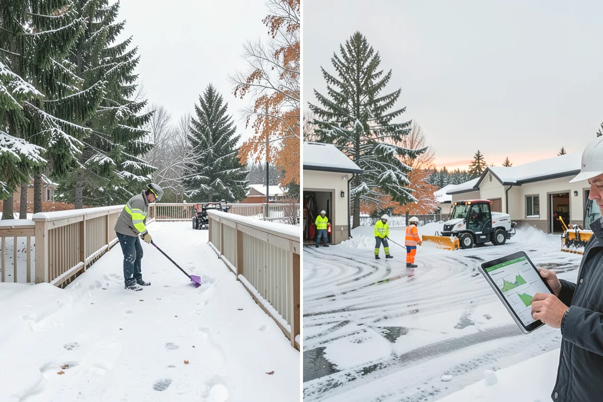 Office Building Parking Lot Snow Removal in Anacortes, Skagit County, WA - Establish start-of-business timing and priority entrances with building management