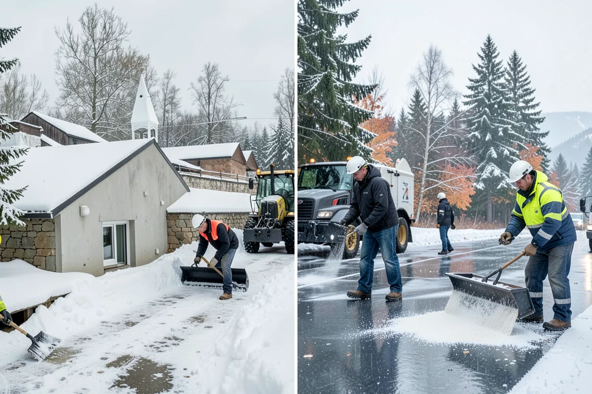 Office Building Parking Lot Snow Removal in Arlington, Snohomish County, WA - Establish start-of-business timing and priority entrances with building management