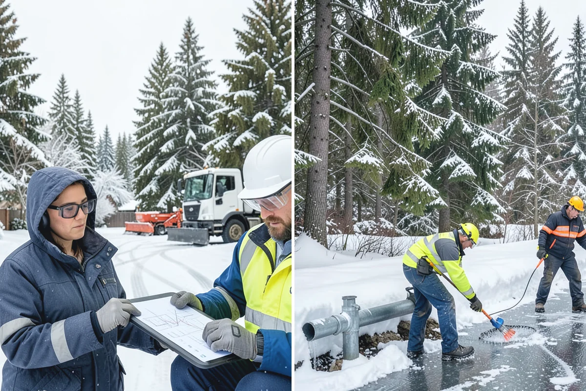 Office Building Parking Lot Snow Removal in Auburn, King County, WA - Establish start-of-business timing and priority entrances with building management