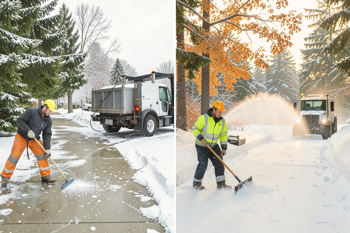Office Building Parking Lot Snow Removal in Bellevue, King County, WA - Establish start-of-business timing and priority entrances with building management