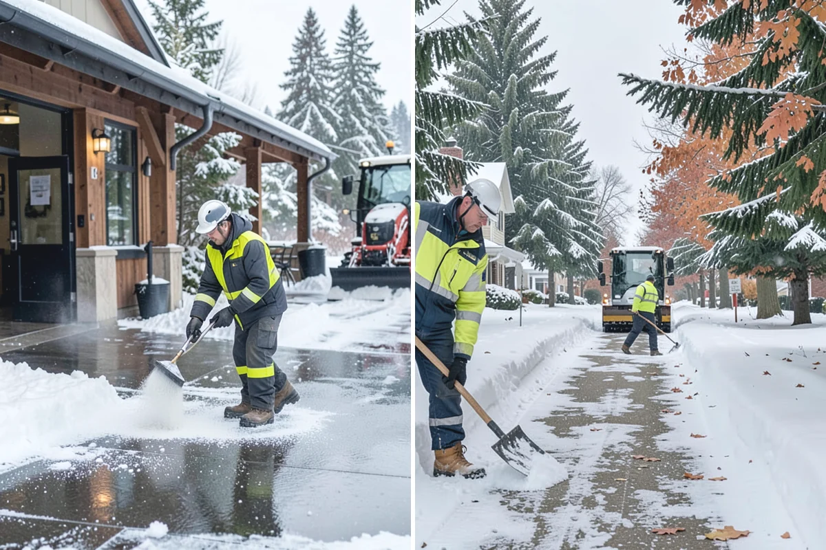 Office Building Parking Lot Snow Removal in Bonney Lake, Pierce County, WA - Establish start-of-business timing and priority entrances with building management