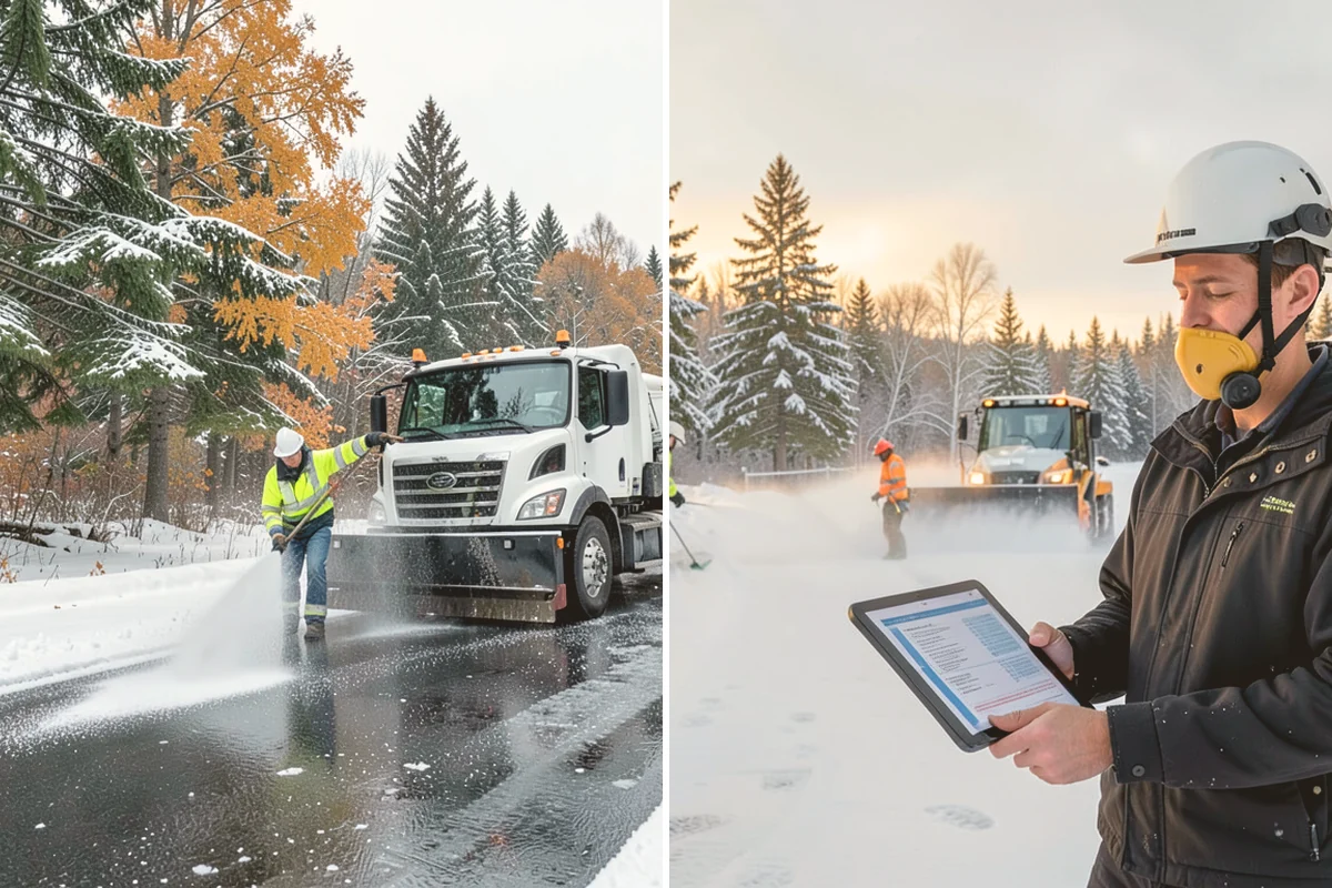 Office Building Parking Lot Snow Removal in Bothell, King County, WA - Establish start-of-business timing and priority entrances with building management