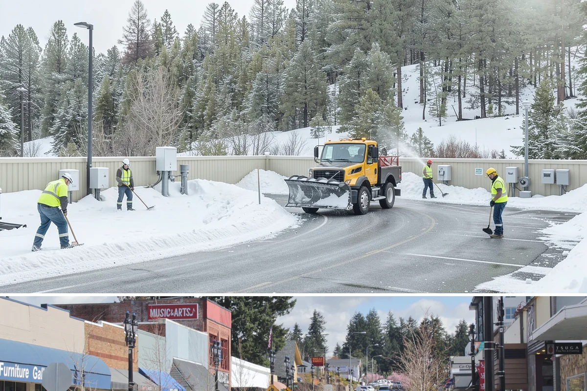 Office Building Parking Lot Snow Removal in Bothell, King County, WA - Office lots across Western Washington need the most attention from December through February, when clear overnight skies drive...
