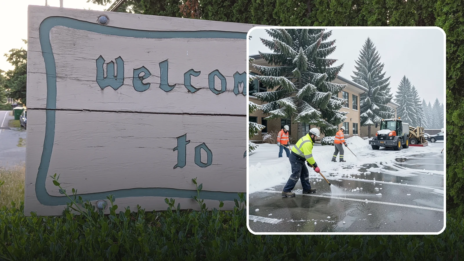 Office Building Parking Lot Snow Removal in Brier, Snohomish County, WA - We clear office building lots before employees and clients arrive for the Western Washington workday.