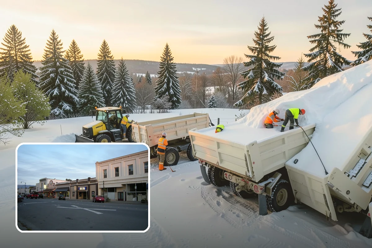 Office Building Parking Lot Snow Removal in Burlington, Skagit County, WA - Employees and clients arrive to a cleared, deiced lot at the start of business