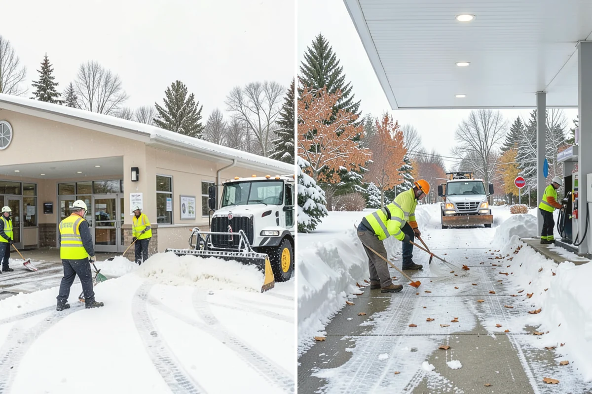 Office Building Parking Lot Snow Removal in Burlington, Skagit County, WA - Establish start-of-business timing and priority entrances with building management