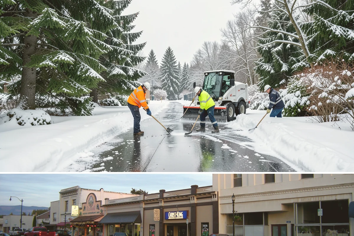 Office Building Parking Lot Snow Removal in Burlington, Skagit County, WA - Office lots across Western Washington need the most attention from December through February, when clear overnight skies drive...