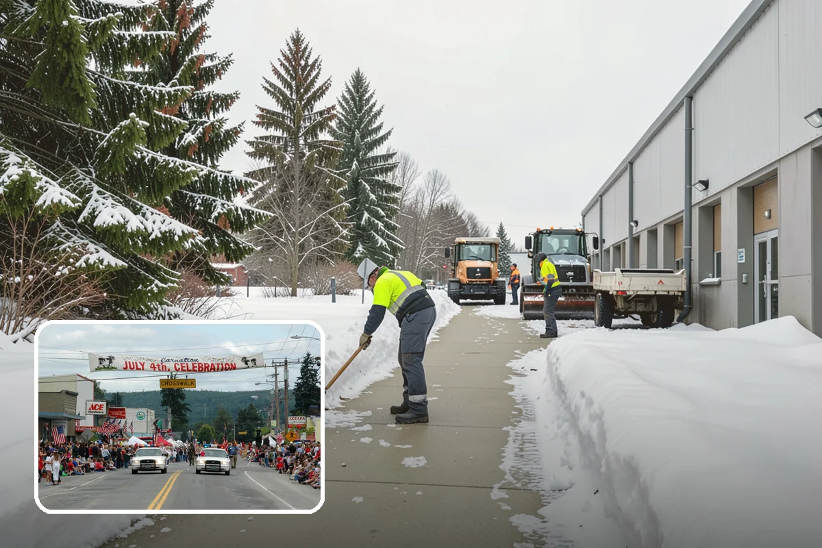 Office Building Parking Lot Snow Removal in Carnation, King County, WA - Employees and clients arrive to a cleared, deiced lot at the start of business