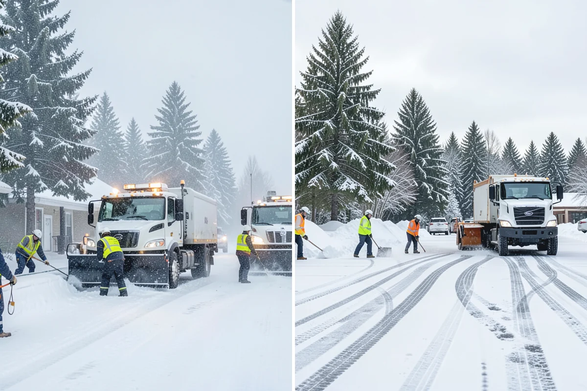 Office Building Parking Lot Snow Removal in Darrington, Snohomish County, WA - Establish start-of-business timing and priority entrances with building management