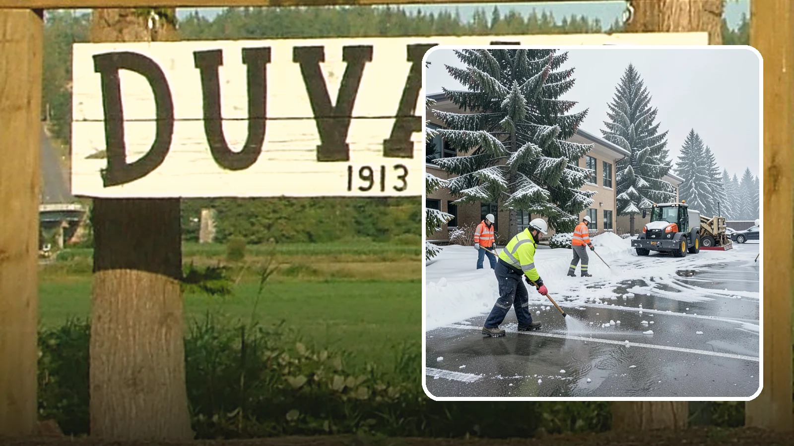 Office Building Parking Lot Snow Removal in Duvall, King County, WA - We clear office building lots before employees and clients arrive for the Western Washington workday.