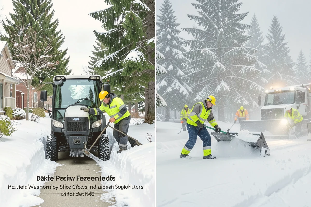 Office Building Parking Lot Snow Removal in Eatonville, Pierce County, WA - Establish start-of-business timing and priority entrances with building management